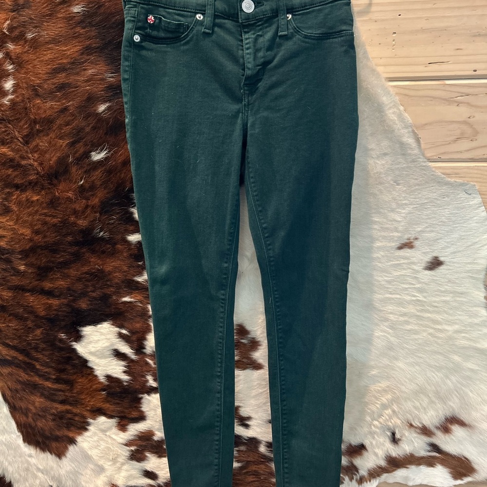 Hudson Krista Super Skinny Jeans Women's Dark Green Size 4 New Condition